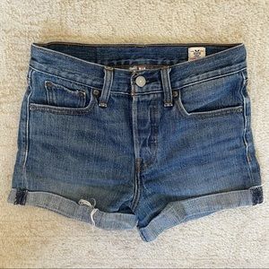 Levi’s High Rise Cuffed Jean Shorts